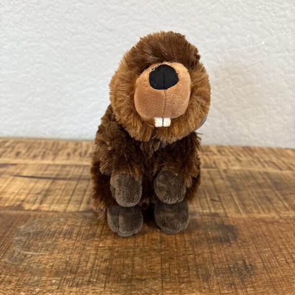 Cuddlekins Mini Beaver 8 Inch Stuffed Animal 10854 Tag Bent Realistic Toy Wild - Picture 3 of 8